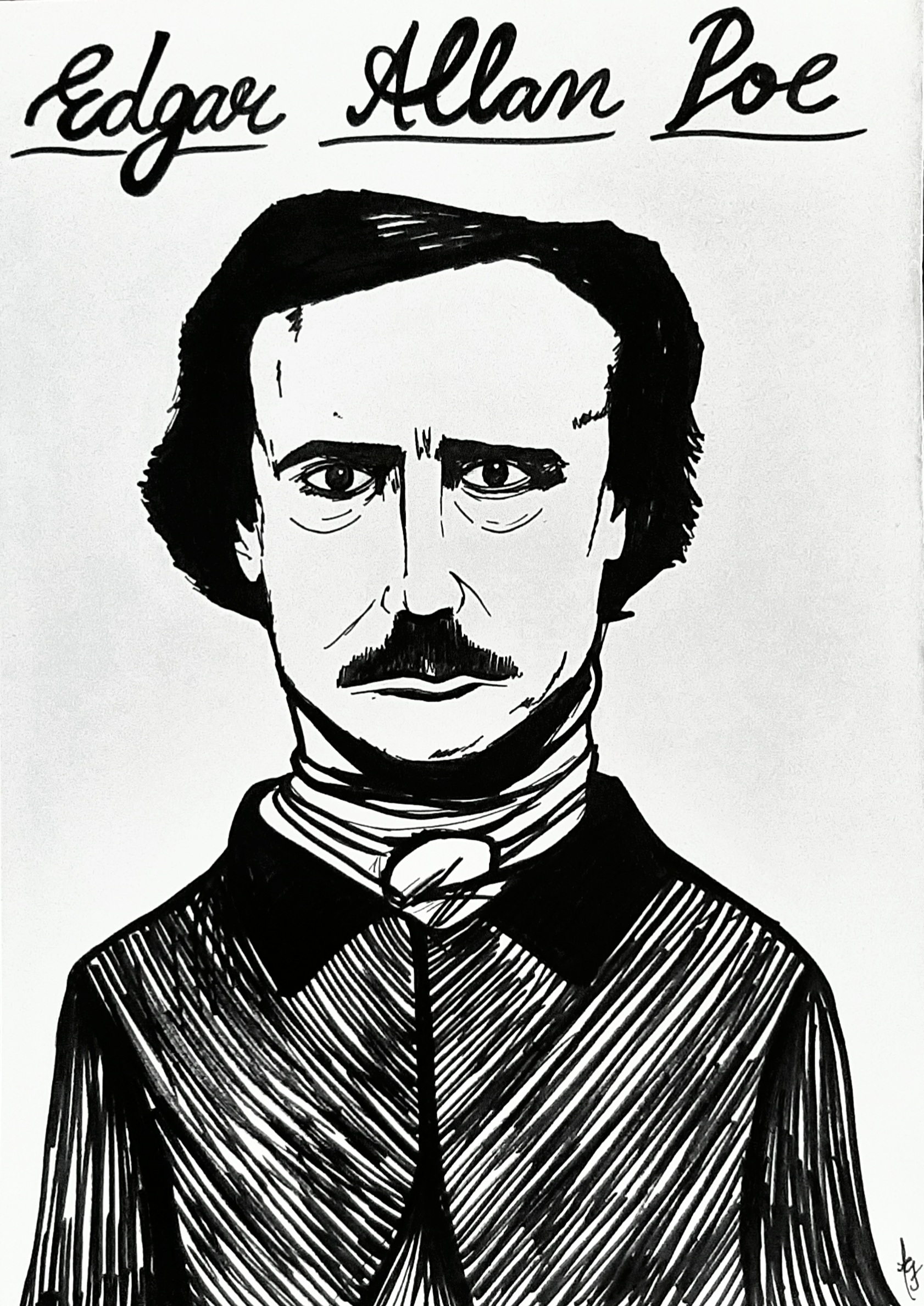 edgar allan poe sketch art